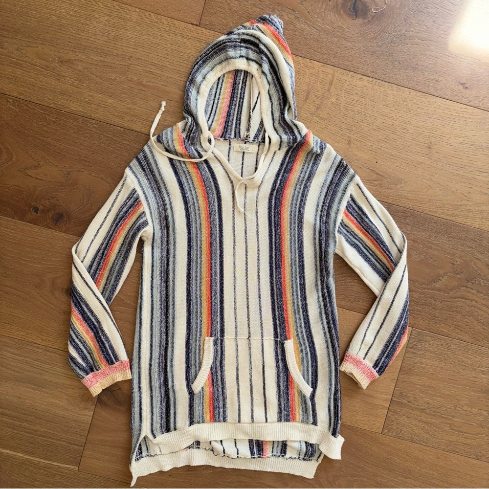 Ron Jon Surf Shop Striped Hooded Sweater Size L